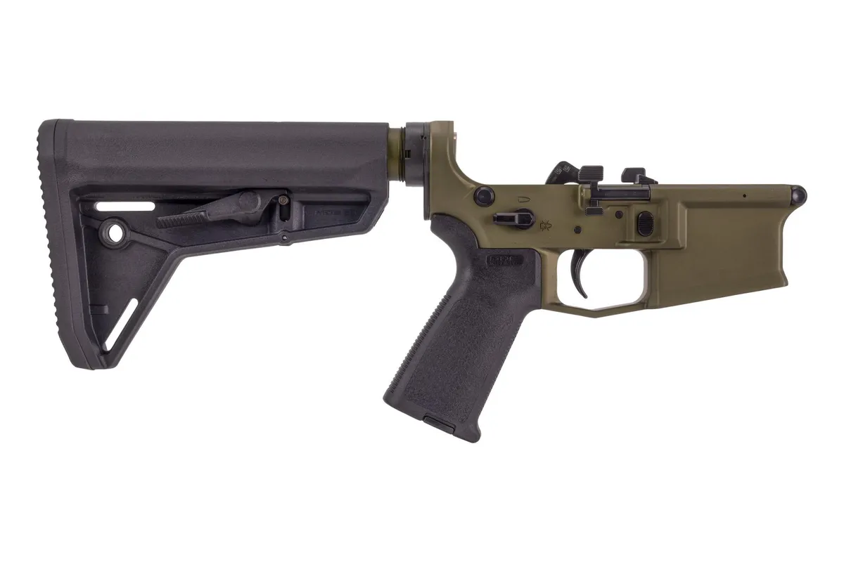 Aero Precision M4e1 Pro Complete Lower Receiver W/ Moe Grip & Sl Carbine Stock - M4e1 Pro Comp Lower W/Moe Grip & Sl Carbine Stock Odg - Lower Receiver for AR-15, vista 2