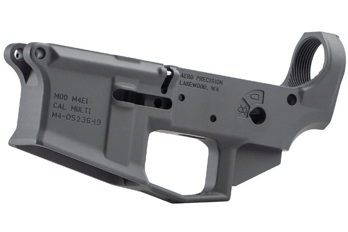 Aero Precision M4e1 Stripped Ar-15 Lower Receiver - Sniper Grey Cerakote - Lower Receiver for AR-15 - view 2