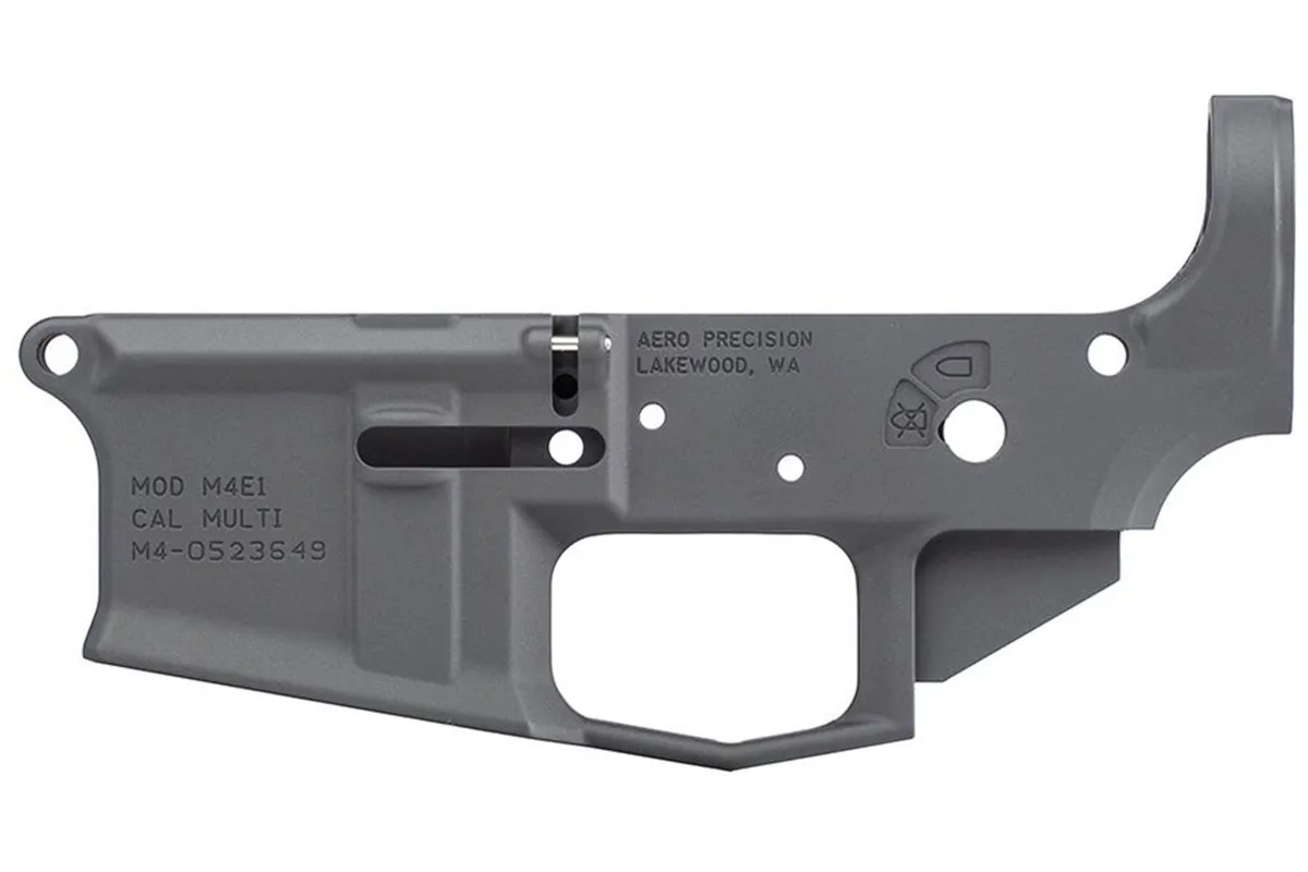 Aero Precision M4e1 Stripped Ar-15 Lower Receiver - Sniper Grey Cerakote - Lower Receiver for AR-15 - view 3