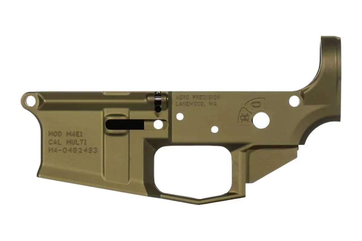Aero Precision M4E1 Stripped Lower Receiver - ODG Anodized (Blem) - Lower Receiver for AR-15 - view 1