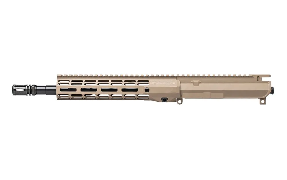 Aero Precision M4E1 Threaded 11.5" 5.56 Barrel Complete Upper Receiver with 9" M-LOK ATLAS R-ONE Handguard - Cerakote FDE - Upper Receiver for AR-15, vista 1