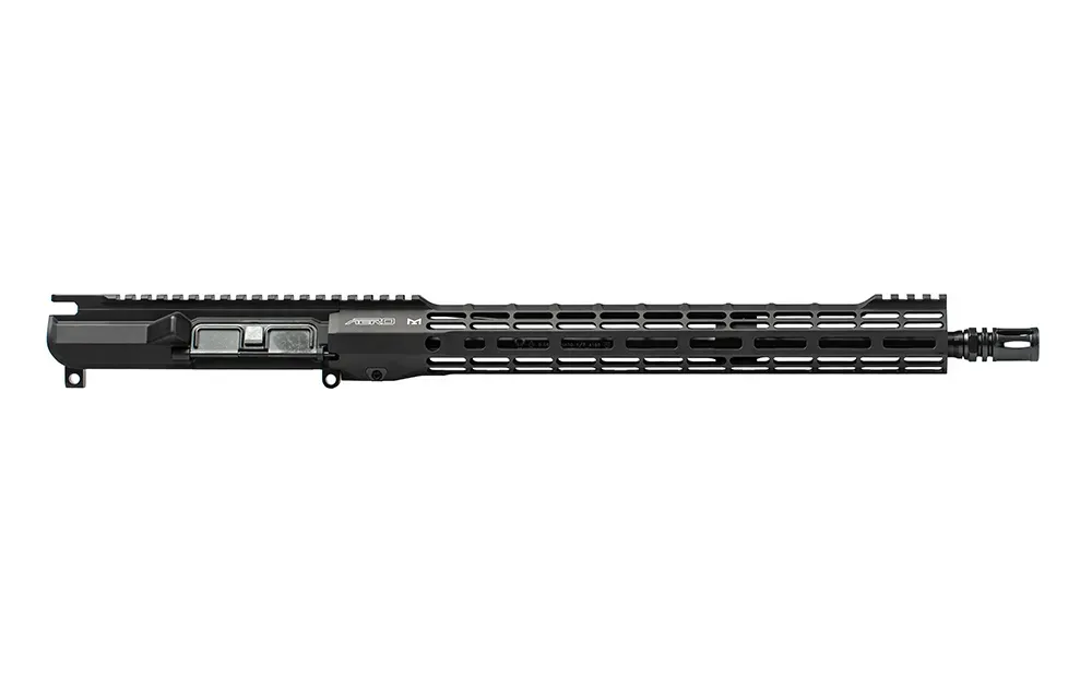 Aero Precision M4E1 Threaded 16" 5.56 Hanson Mid-Length No Forward Assist Complete Upper w/ 15" M-LOK S-ONE Handguard - Anodized Black - Upper Receiver for AR-15, vista 1