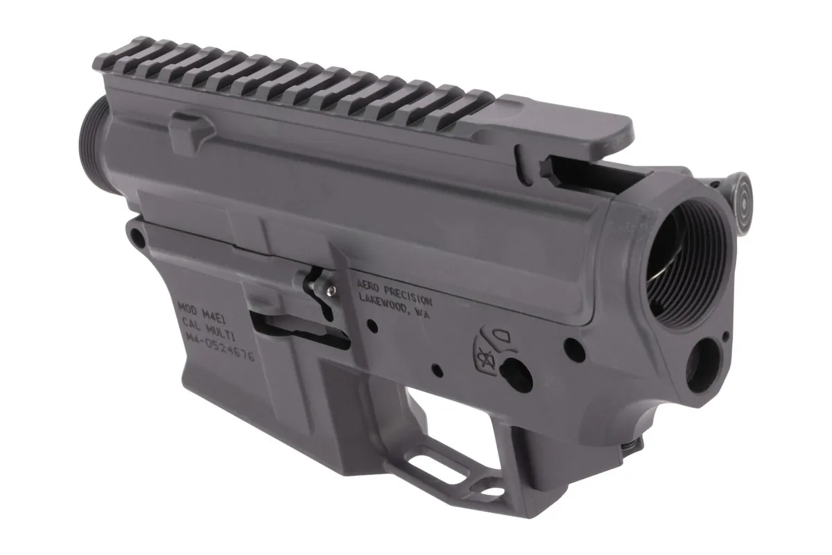 Aero Precision M4e1 Threaded Assembled Receiver Sets - M4e1 Threaded Assembled Receiver Set For Ar15 Anodized Black - Lower Receiver for AR-15 - view 3