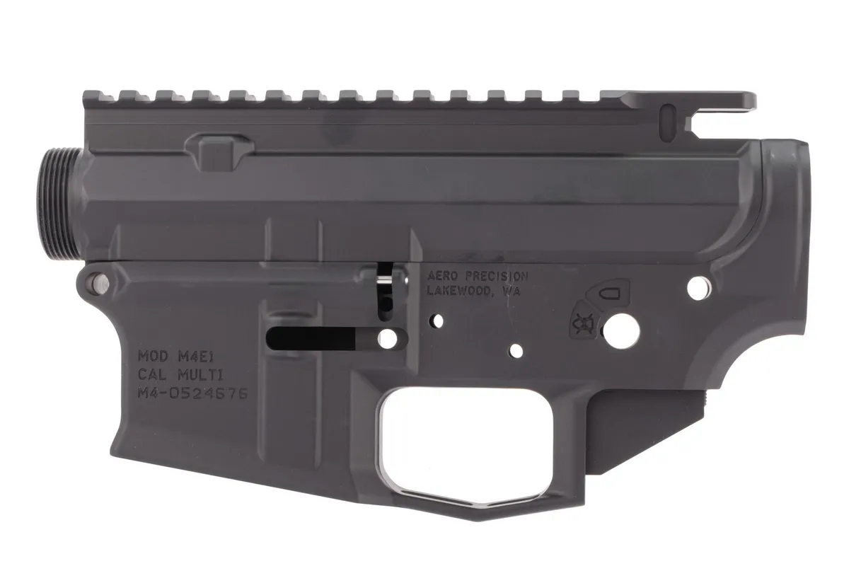 Aero Precision M4e1 Threaded Assembled Receiver Sets - M4e1 Threaded Assembled Receiver Set For Ar15 Anodized Black - Lower Receiver for AR-15 - view 4