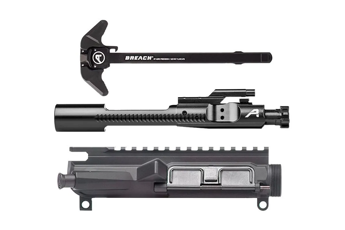 Aero Precision M4E1 Threaded Assembled Upper Receiver + BREACH Charging Handle & 5.56 Black Nitride BCG - Upper Receiver for AR-15, vista 1