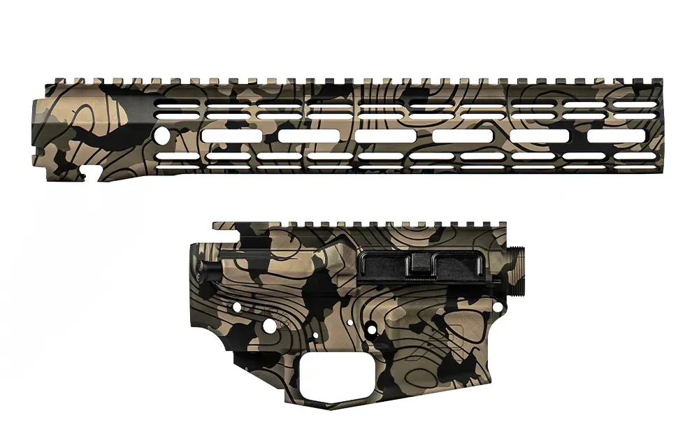 Aero Precision M4E1 Threaded Builder Set w/ 12.7" R-ONE M-LOK Handguard - High Desert Topo - Upper Receiver for AR-15, vista 1