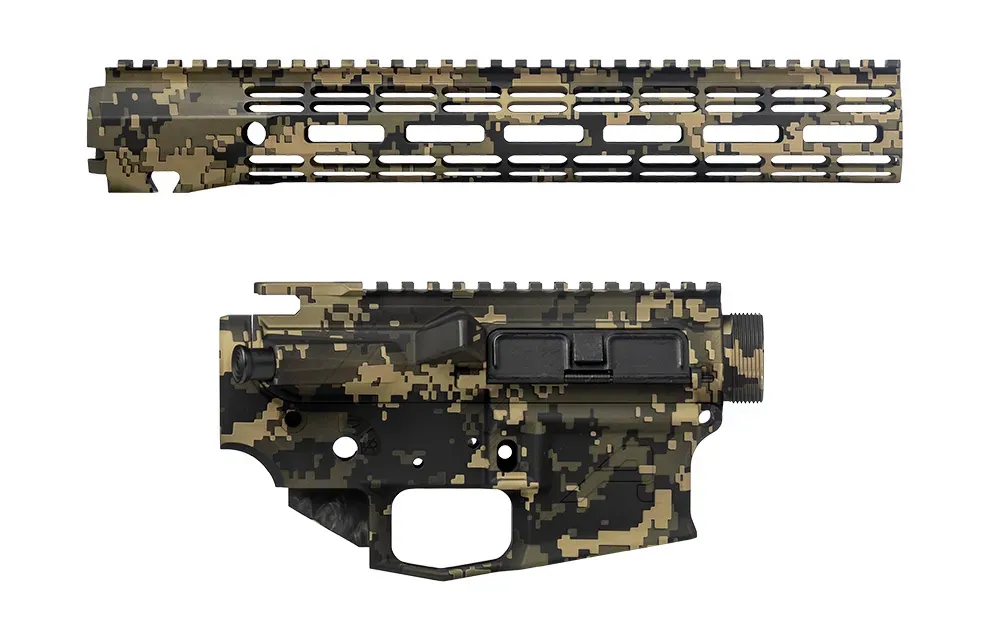 Aero Precision M4E1 Threaded Builder Set w/ 12.7" R-ONE M-LOK Handguard - Woodland DGI - Upper Receiver for AR-15 - view 1
