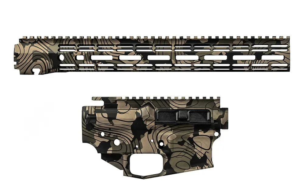 Aero Precision M4E1 Threaded Builder Set w/ 15" R-ONE M-LOK Handguard - High Desert Topo - Upper Receiver for AR-15 - view 1