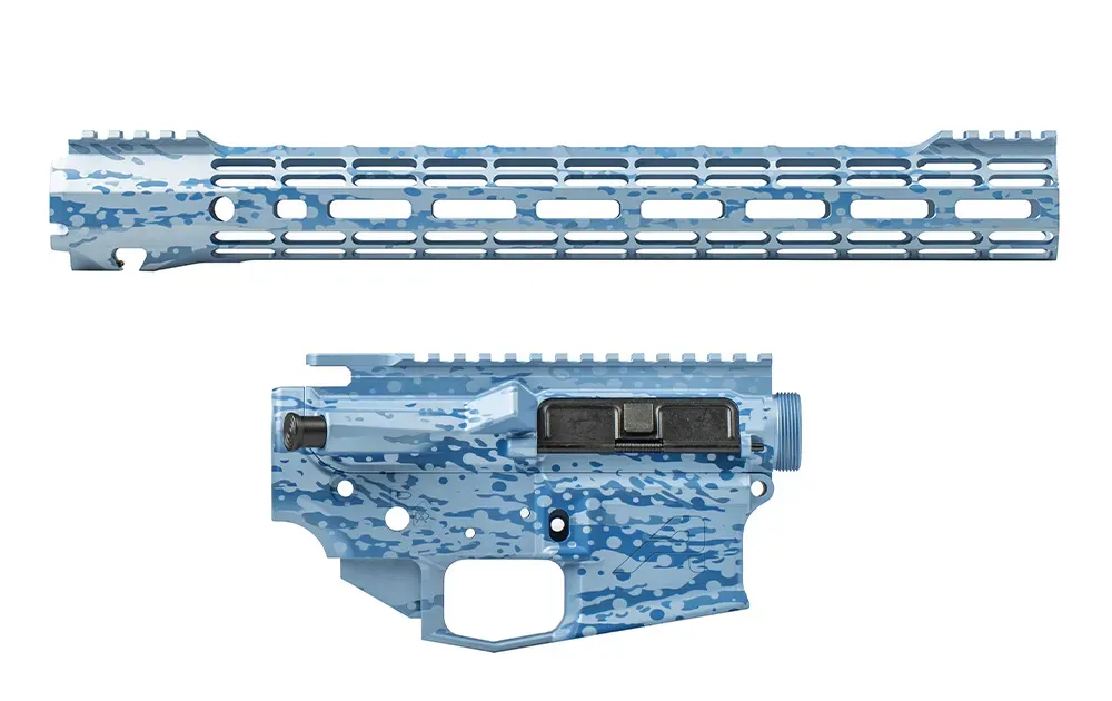 Aero Precision M4E1 Threaded Builder Set w/ 15" S-ONE M-LOK Handguard - Cerulean Cloak Cerakote - Upper Receiver for AR-15, vista 1