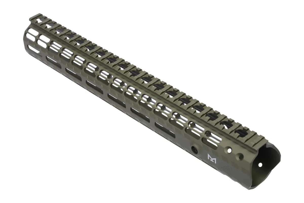 Aero Precision M5 15" Enhanced M-LOK Handguard, Gen 2 - OD Green Anodized - APRA308493C - Handguard for AR-15, vista 3