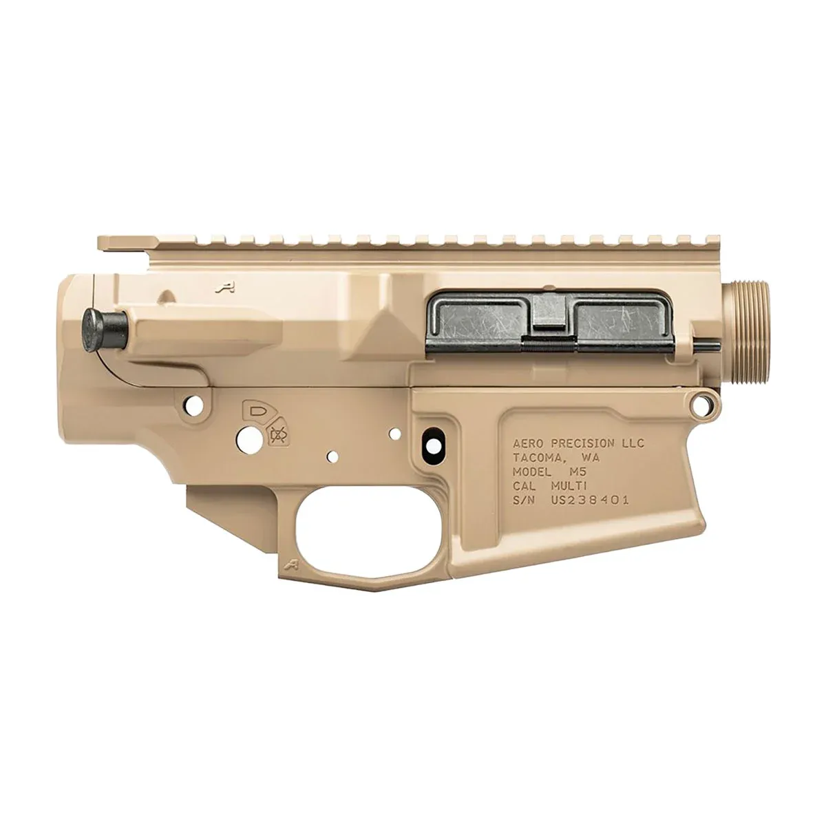 Aero Precision M5 (.308) Assembled Receiver Sets - M5 (.308) Threaded Assembled Receiver Set Odg Cerakote - Lower Receiver for AR-15 - view 2