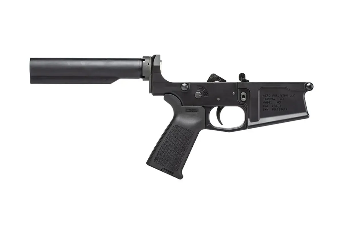 Aero Precision M5 Complete Lower Receiver w/ Magpul MOE Grip No Stock - Anodized Black - Lower Receiver for AR-15, vista 1