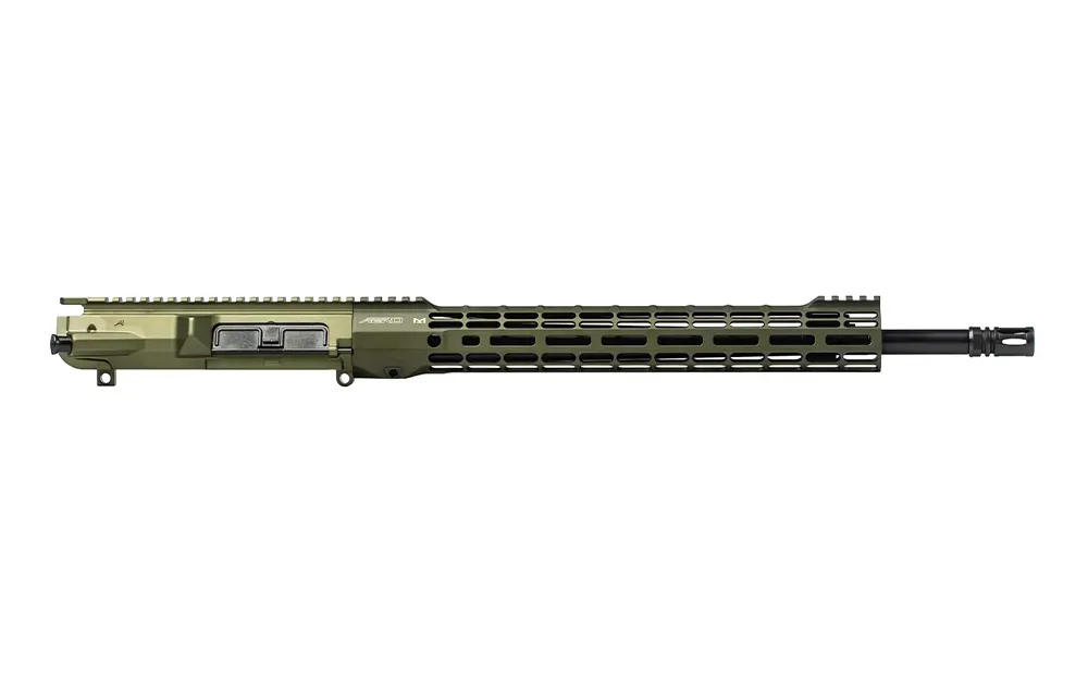 Aero Precision M5 Complete Upper, 18" .308 Rifle Barrel w/ Adjustable Gas Block & 15" S-ONE Handguard - ODG Anodized - Upper Receiver for AR-15, vista 1