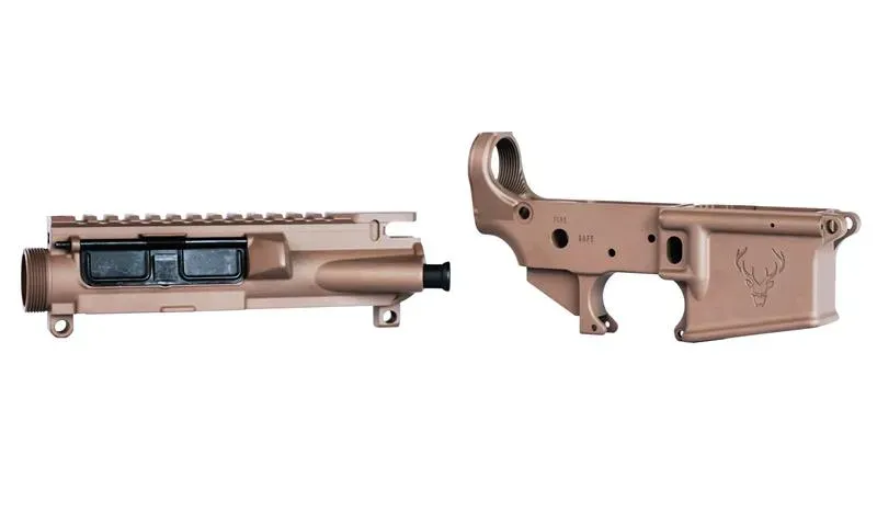Aero Precision Stag 15 Assembled Upper/Lower Combo Left Handed - Kodiak Brown Anodized - Upper Receiver for AR-15, vista 1