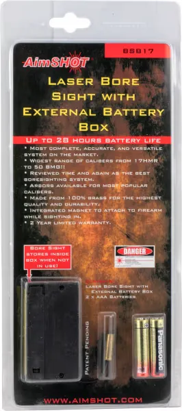 Aimshot Aim Shot Laser Boresight w/ External Battery Box for 17 HMR Rifle - BSB17 - Laser - view 2