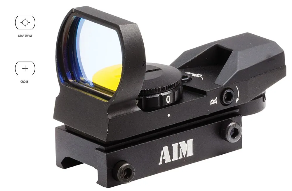 Aim Sports Classic Edition 1x34mm Reflex Sight, Illuminated 4 Pattern Red - RT4-01 - Optic - view 1