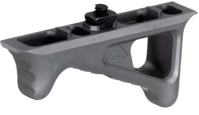 AIM Sports Inc M-LOK Angled Fore Grip/Hand Stop Anodized Grey Small - Foregrip for AR-15, vista 1