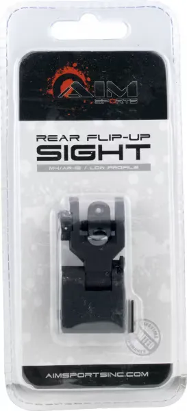 Aim Sports Low-Profile Rear Flip-Up Sight for AR-15/M-4 Rifle - MT201 - Iron Sights for AR-15 - view 1