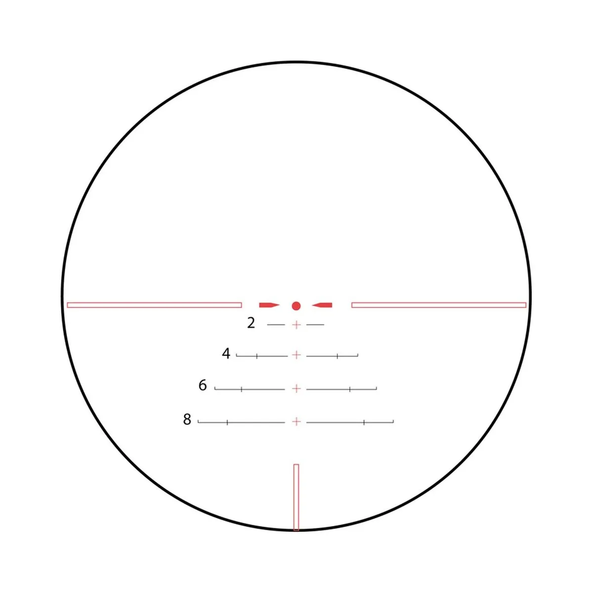 AIM Sports Aimsports Alpha 6 1-6x24mm Rifle Scope - Illuminated CQ1 Reticle - Rifle Scope, vista 2