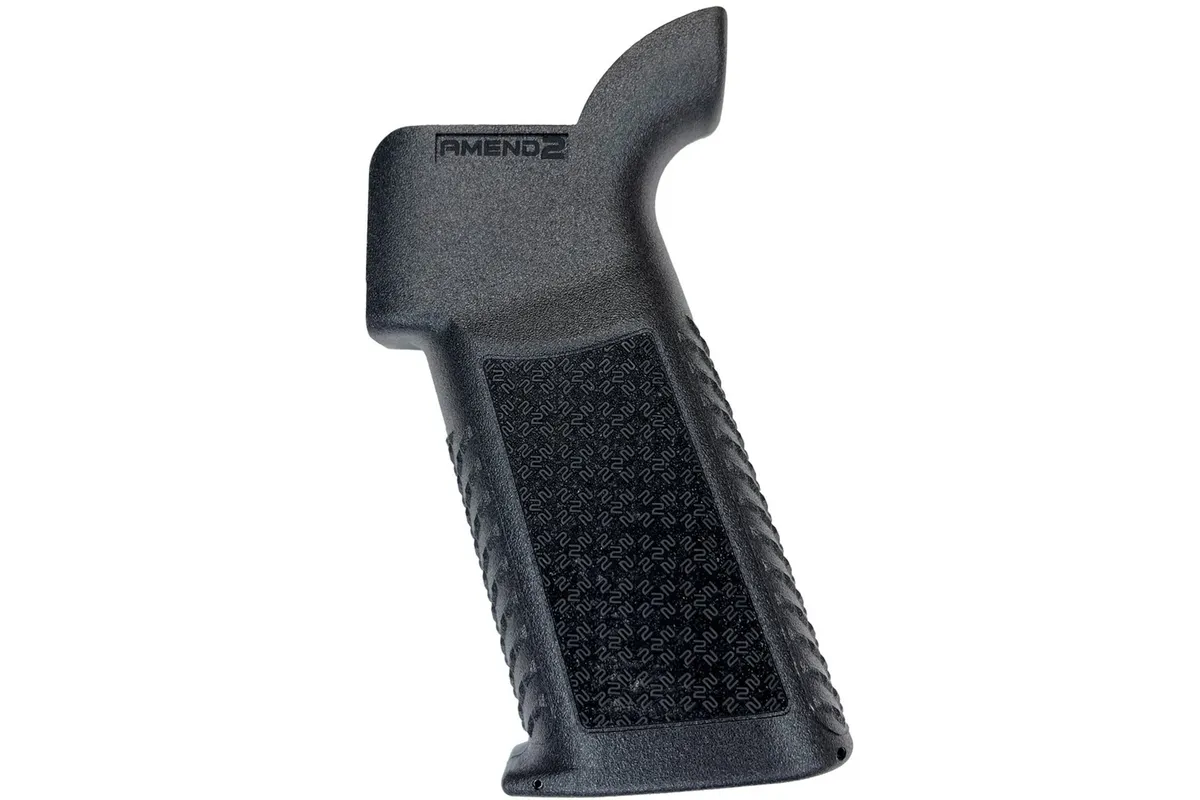 Amend 2 Amend2 Enhanced Pistol Grip, Black - Ergonomic and Comfortable Pistol Grip - A2PGEBLK - Pistol Grip for AR-15, vista 1