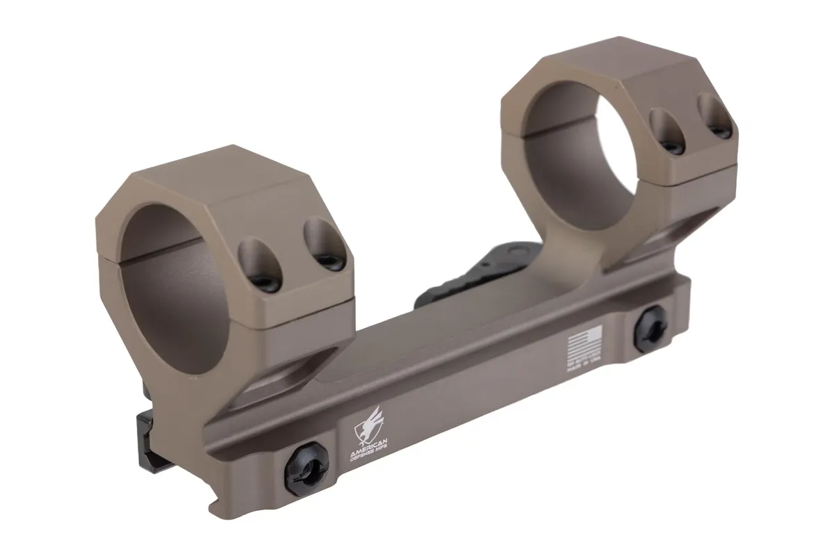 American Defense Delta QD 1-Piece Picatinny Scope Mount 34mm Rings Standard Lever Flat Dark Earth - Optic Mount - view 1
