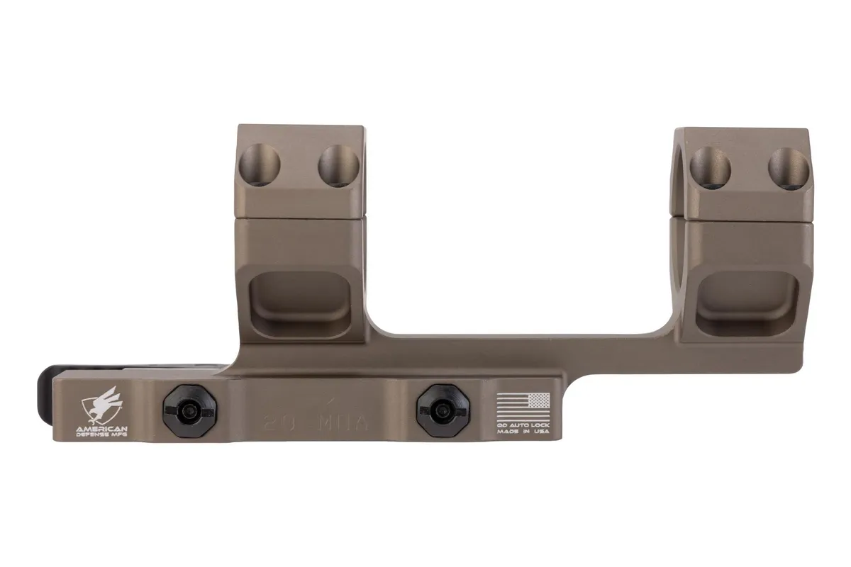 American Defense Manufacturing AD-DELTA-C Cantilever Scope Mount Standard Legacy Lever 20 MOA 30mm Ring Size Flat Dark Earth - Optic Mount, vista 2