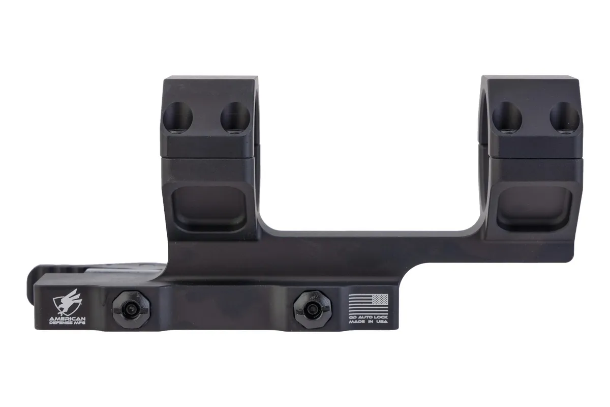 American Defense Manufacturing AD-DELTA-C-M AR-15 Quick Detach Riflescope Mount 34mm 1.70in Height Anodized Finish Black - Optic Mount - view 2