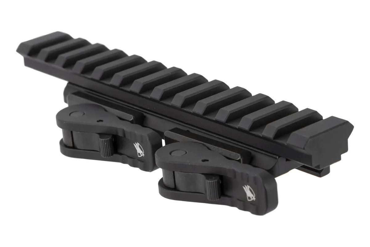 American Defense Manufacturing  Quick Detach Riser Riflescope Mount Fits Picatinny Anodized Finish Black - Optic Mount - view 2