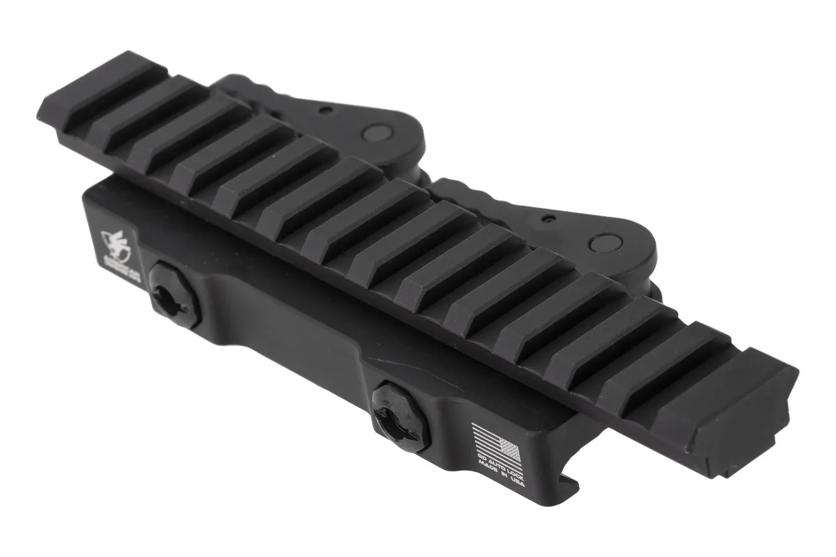 American Defense Manufacturing Quick Detach Riser Riflescope Mount Fits Picatinny Anodized Finish Black - Optic Mount, vista 1