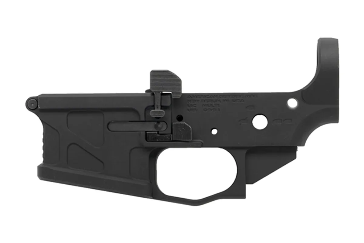 American Defense Mfg., UIC BILLET, Semi-automatic, Stripped Lower Receiver, 223 Remington/556NATO, Anodized Finish, Black - AD-UICLS-BLK - Lower Receiver for AR-15 - view 1