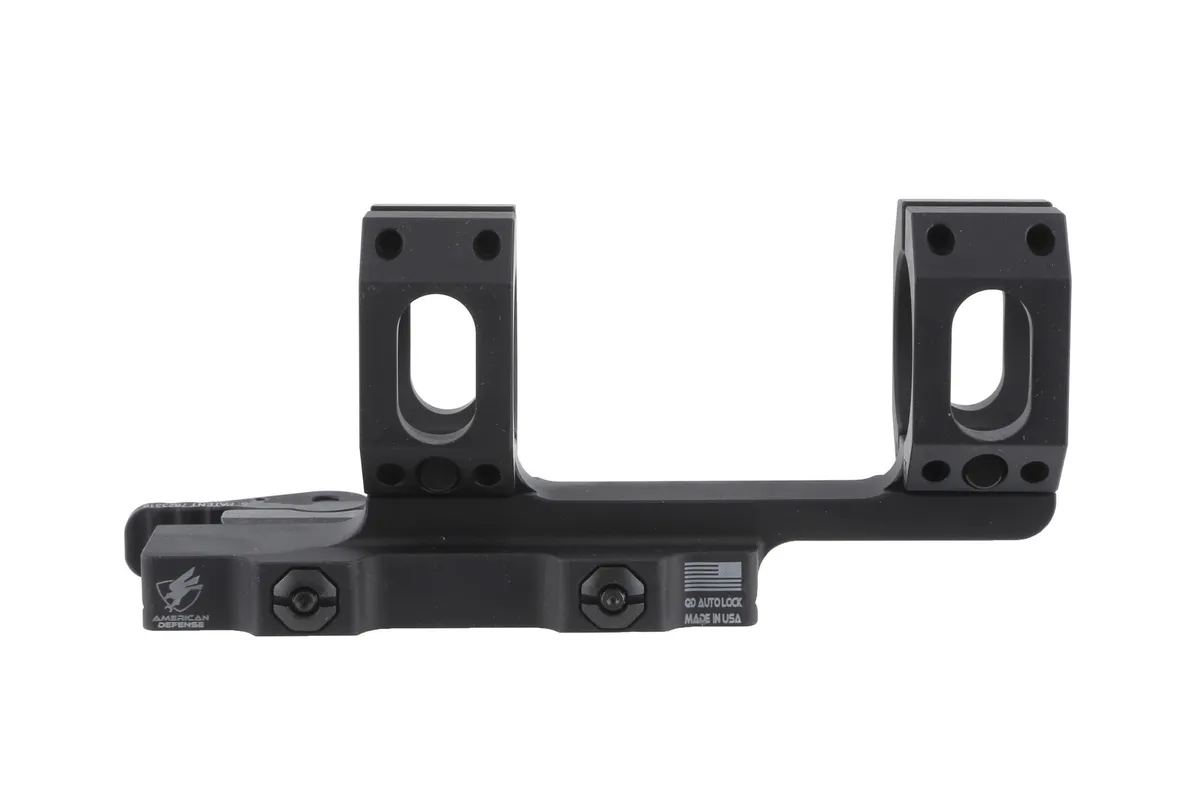 American Defense Recon 30mm Scope Mount - QD Auto Lock Lever - Black - Optic Mount - view 3