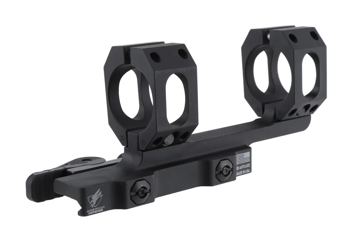 American Defense Recon 30mm Scope Mount - QD Auto Lock Lever - Black - Optic Mount - view 4