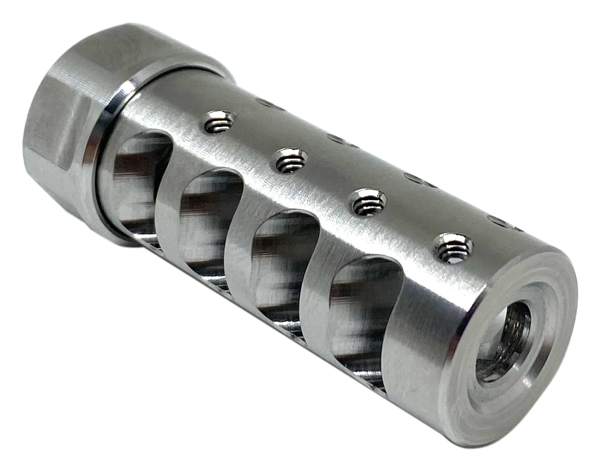 American Precision Arms the Answer Gen 3 Micro Bastard Brake 1/2x28 - .223 Remington - Stainless Steel - Muzzle Device for AR-15 - view 1