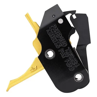 American Trigger Corporation Ar Pcc Gold Trigger Flat Fixed 9mm - Trigger for AR-15 - view 1