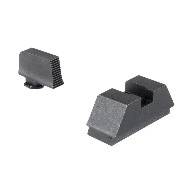 Ameriglo 2X-Large Optic Compatible Sight Set Front/Rear, Black/Black - Iron Sights for AR-15, vista 1