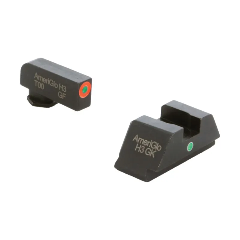 Ameriglo I-Dot Night Sight Set Front/Rear, Green/Orange/Green - Iron Sights for AR-15, vista 1