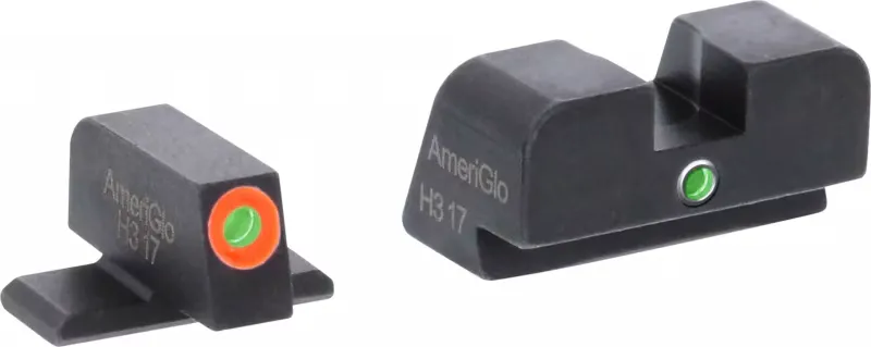 AmeriGlo i-Dot Sight Set Front/Rear, Green/Orange/Green - SG-201 - Iron Sights for AR-15 - view 2