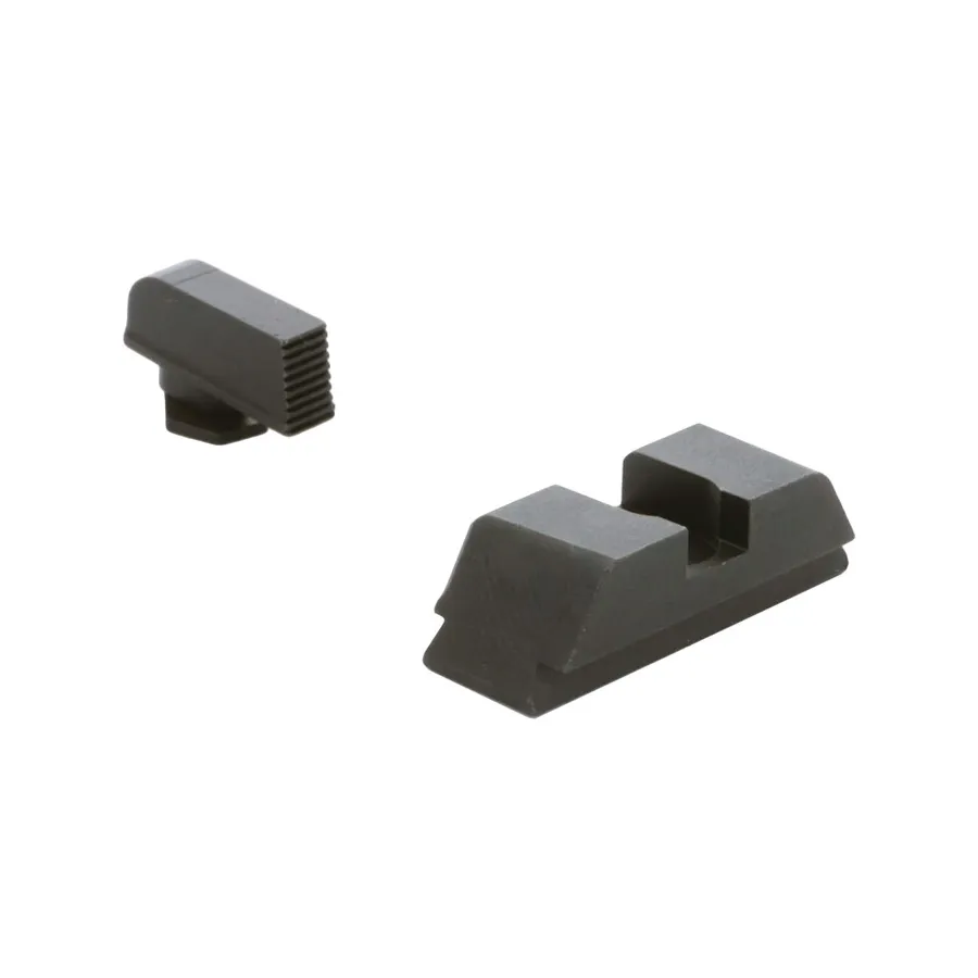 Ameriglo Range Serrated Sight Set Front/Rear, Black/Black - Iron Sights for AR-15, vista 1