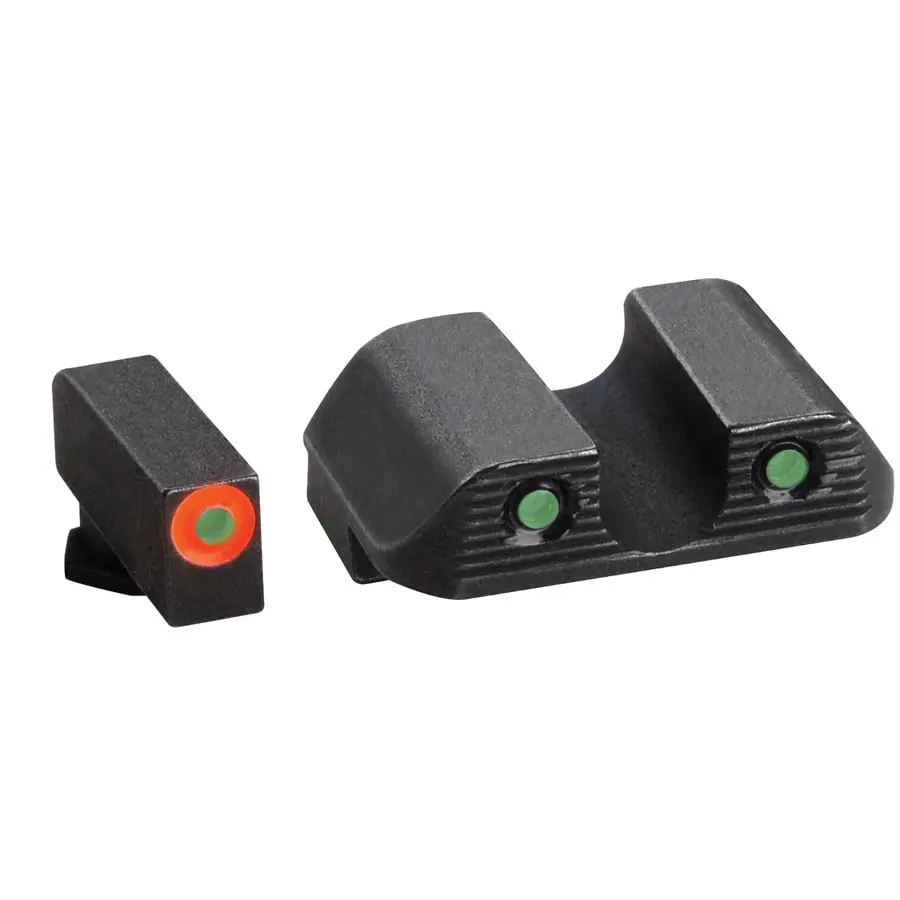 AmeriGlo Sight Set Front/Rear, Green/Black - GL-815 - Iron Sights for AR-15 - view 2
