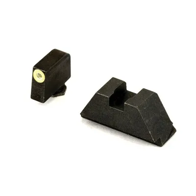 AmeriGlo Sight Set Front/Rear, Green/Black/Flat Black - GL-811 - Iron Sights for AR-15 - view 2