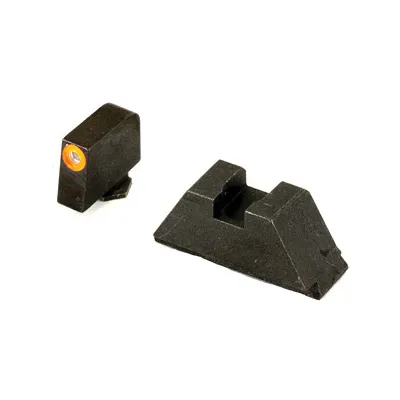 AmeriGlo Sight Set Front/Rear, Green/Black/Flat Black - GL-811 - Iron Sights for AR-15, vista 1
