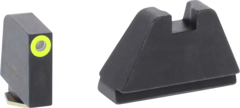 AmeriGlo Sight Set Front/Rear, Green/LumiGreen/Flat Black - GL-682 - Iron Sights for AR-15 - view 1
