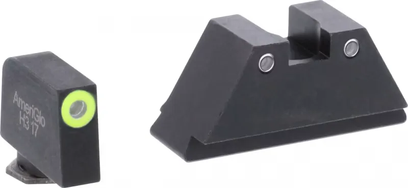 AmeriGlo Sight Set Front/Rear, Green/LumiGreen/Green - GL-333 - Iron Sights for AR-15, vista 1