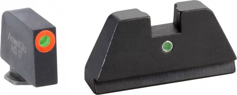 AmeriGlo Sight Set Front/Rear, Green/Orange/Green - GL-291 - Iron Sights for AR-15 - view 1