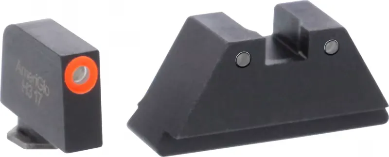 AmeriGlo Sight Set Front/Rear, Green/Orange/Green - GL-452 - Iron Sights for AR-15 - view 1