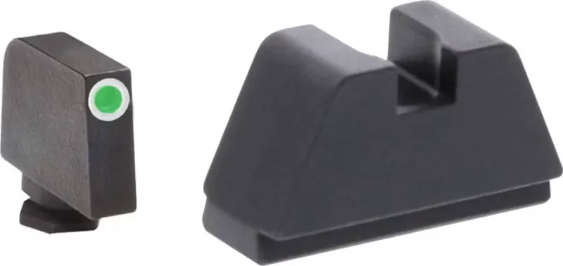 AmeriGlo Sight Set Front/Rear, Green/White/Black - GL-482 - Iron Sights for AR-15, vista 1