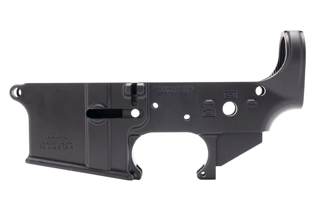 Anderson Manufacturing AM-15 Stripped Lower Receiver - Open - .300 BLK Markings - Lower Receiver for AR-15, vista 1
