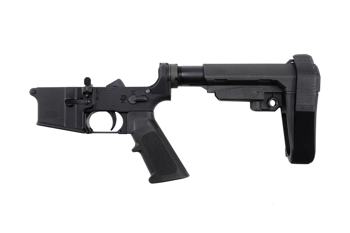 Anderson Manufacturing Anderson No Logo Complete Lower Receiver w/ SBA3 Brace - Lower Receiver for AR-15 - view 4