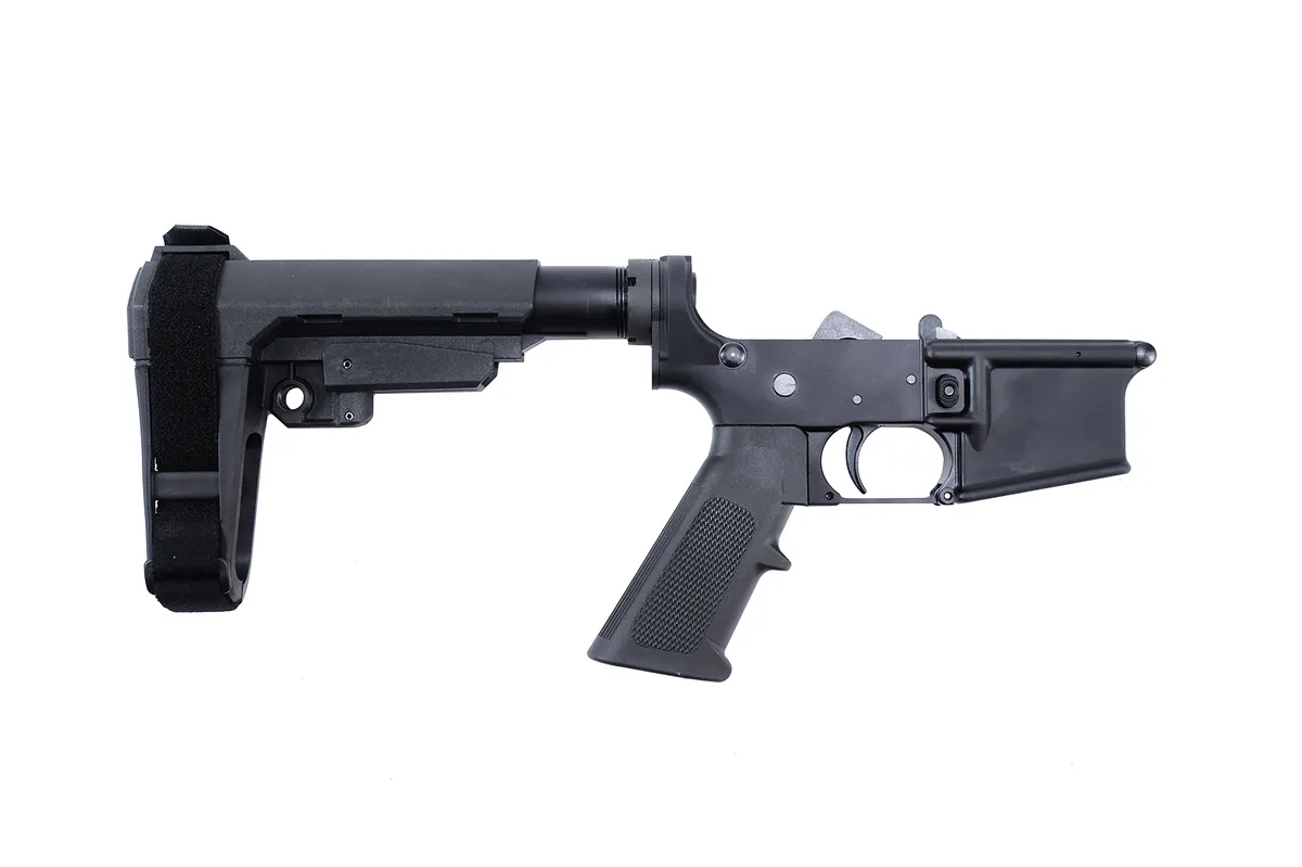 Anderson Manufacturing Anderson No Logo Complete Lower Receiver w/ SBA3 Brace - Lower Receiver for AR-15 - view 5