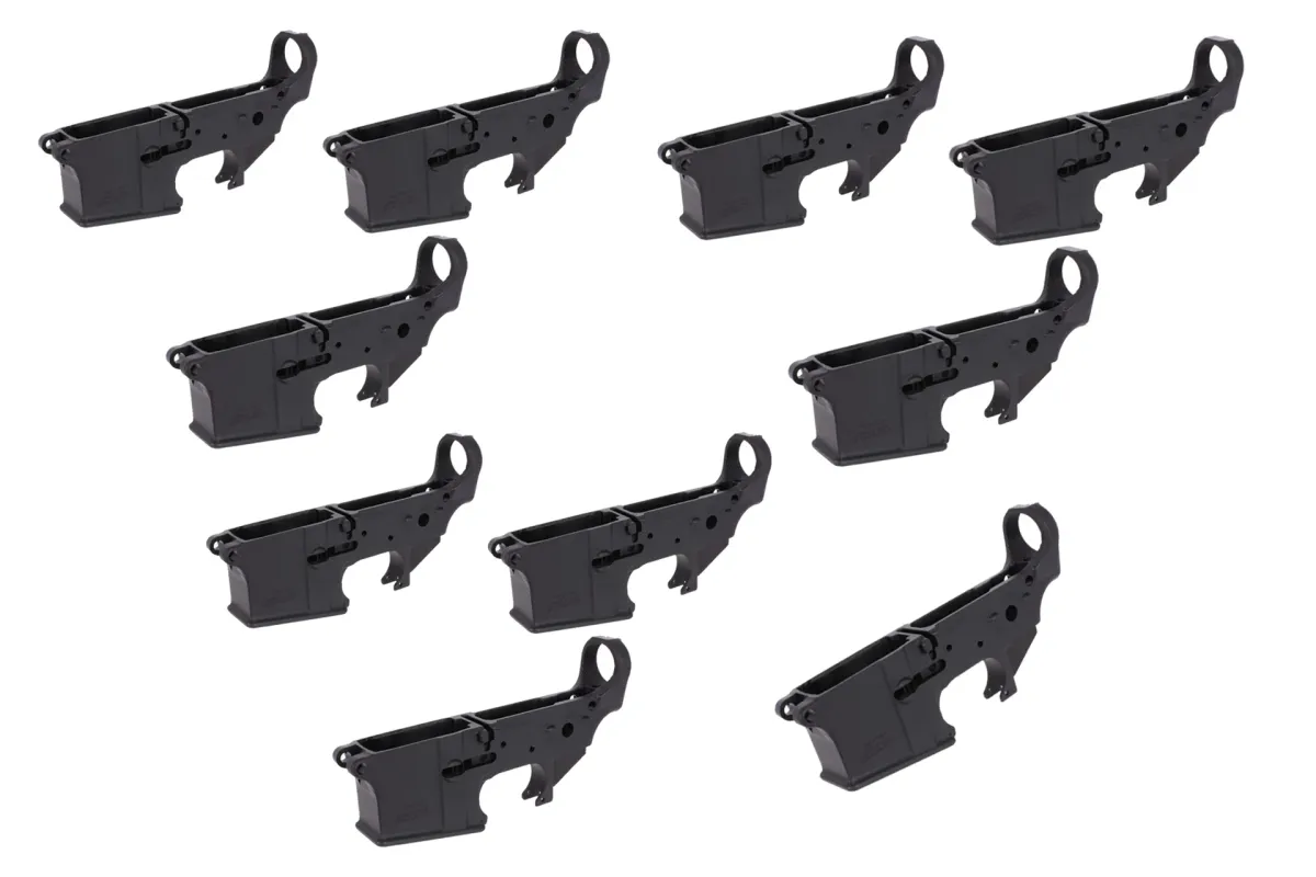 Anderson Manufacturing Anderson Stripped Lower Receiver – No Logo (10 Pack) - Lower Receiver for AR-15, vista 1